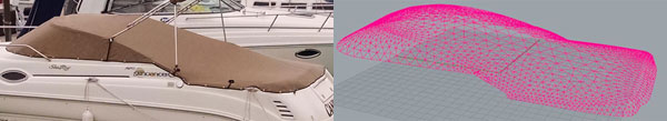 Cockpit Cover with "Mesh" CAD rendering