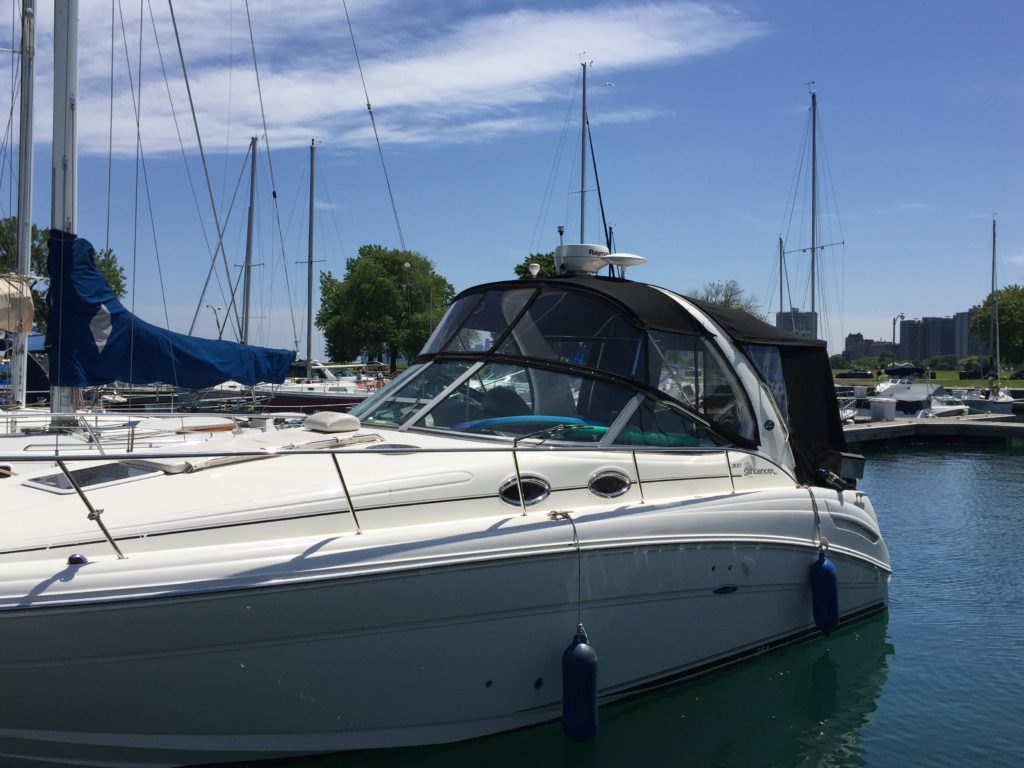 Sea Ray Sundancer 300 Enclosure with 3 Forward Makrolon Windows