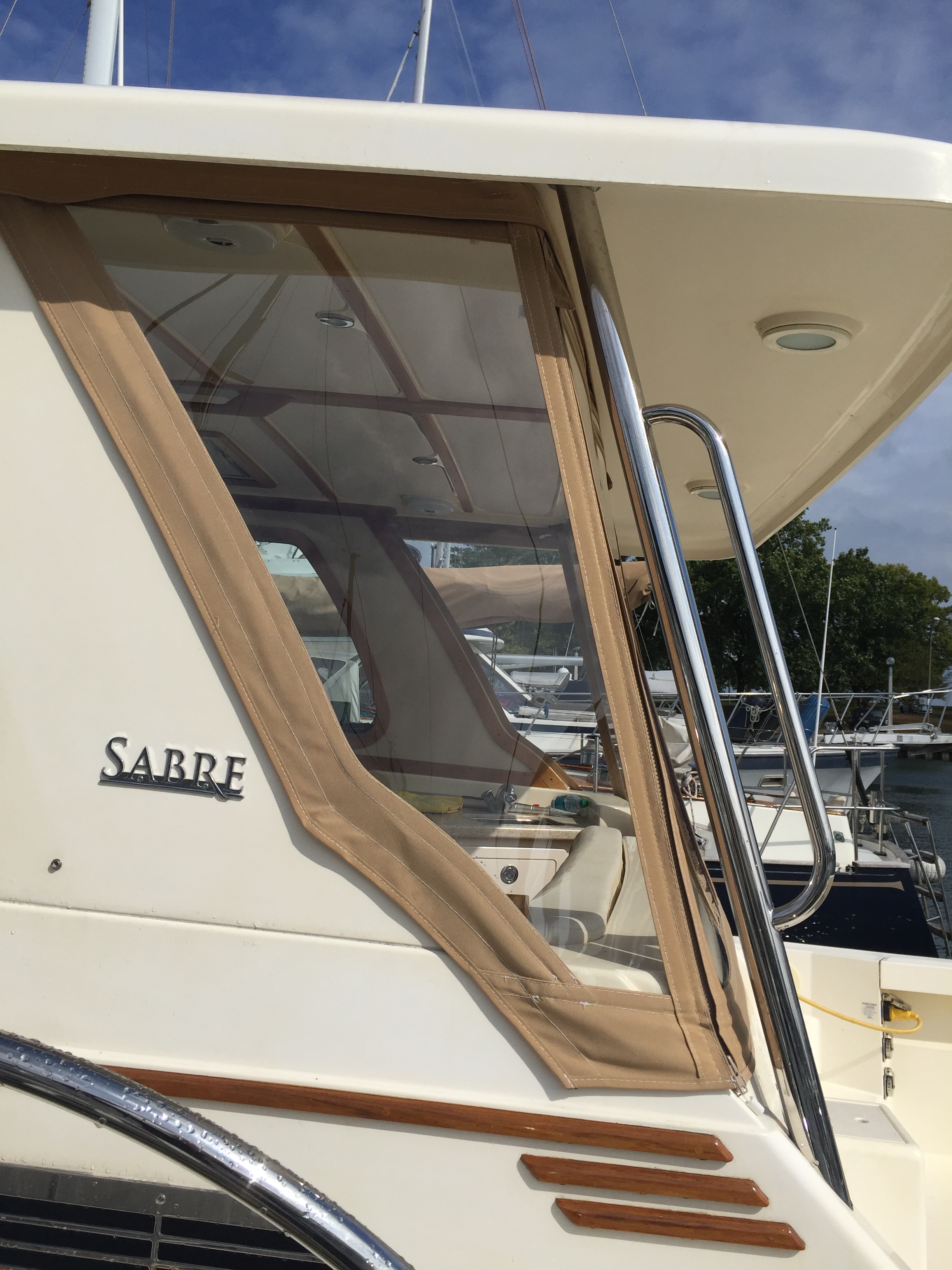 Sabre Hardtop Express 42' Custom Aft Enclosure by Chicago Marine Canvas
